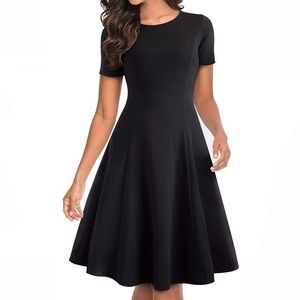 👗 Brand-new Plus size (2XL) short sleeve A-line princess seam dress NWT